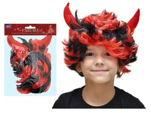 Paruka čert s rohy krátká
