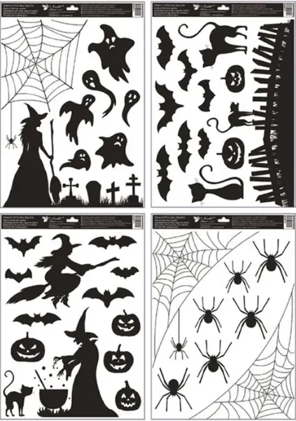 Okenní fólie 40008 strašidelný Halloween 35x50cm
