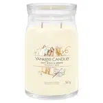 YANKEE CANDLE Signature sklo veľké 2 knôty Soft Wool & Amber 368 g
