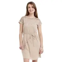 Bushman Dámske bavlnené šaty Baranka, béžové XXXL