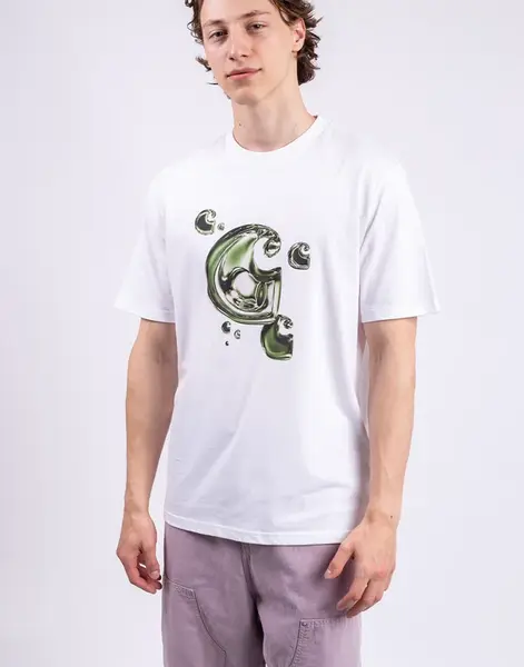 Carhartt WIP S/S Solar Chrome C-Logo T-Shirt White XS