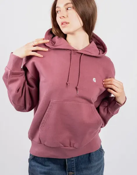 Carhartt WIP W' Hooded Casey Sweatshirt Dusky Pink/Silver XS