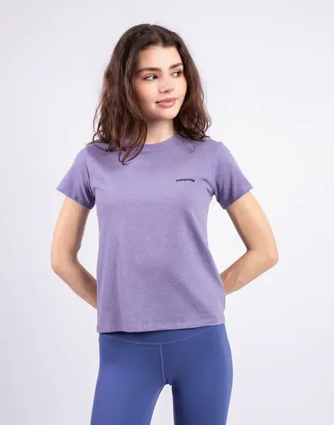 Patagonia W's P-6 Logo Responsibili-Tee Concrete Purple L