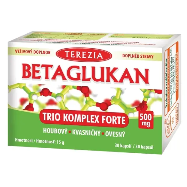 TEREZIA BETAGLUKAN Trio komplex forte 500 mg 30 kapsúl