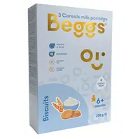 BEGGS Mliečna 3 zrnná kaša so sušienkami 6m+ 200 g