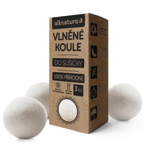 ALLNATURE Vlnené gule do sušičky 3 kusy