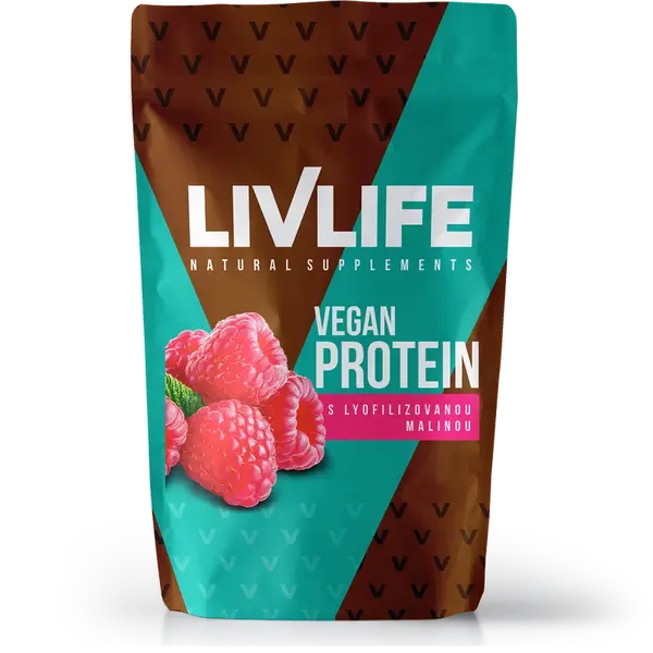 LIVLIFE Vegan proteín s lyofilizovanou malinou 490 g