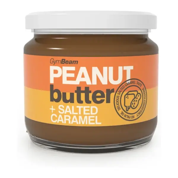 GymBeam ARAŠÍDOVÉ MÁSLO SLANÝ KARAMEL - 340 G Ořechové máslo, , velikost