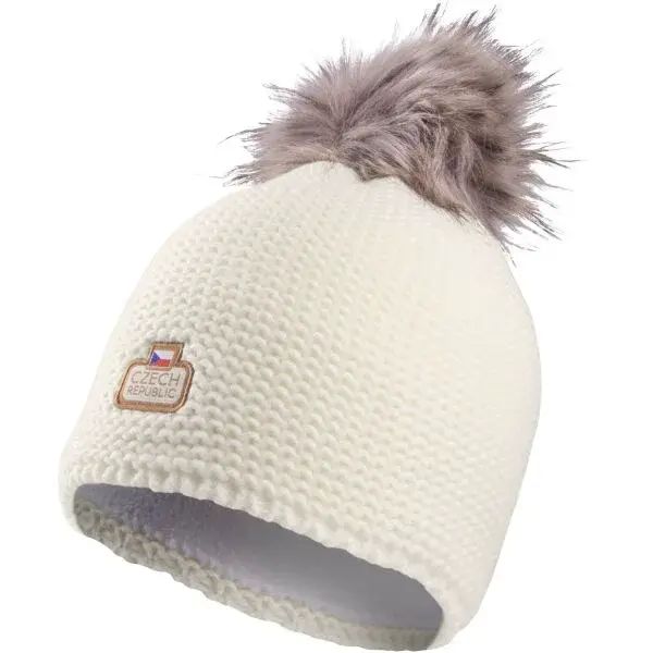 FLLÖS FANLINE HAT CZECH 8 Zimní čepice, bílá, velikost UNI