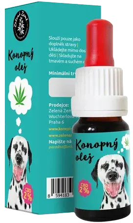 ZELENÁ ZEMĚ CBD olej pro zvířata 2% 10 ml
