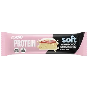CORNY Protein SOFT, Bílá čokoláda-jahoda 45 g