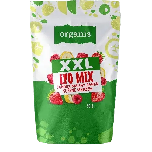 ORGANIS LYO MIX - jahoda, malina, banán XXL 90 g