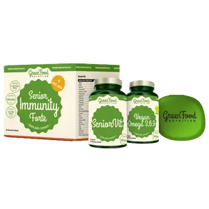 GREENFOOD NUTRITION Senior Immunity Forte + Pillbox 2 x 120 kapslí
