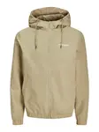 JACK & JONES Prechodná bunda 'JWHMASH'  tmavobéžová / biela
