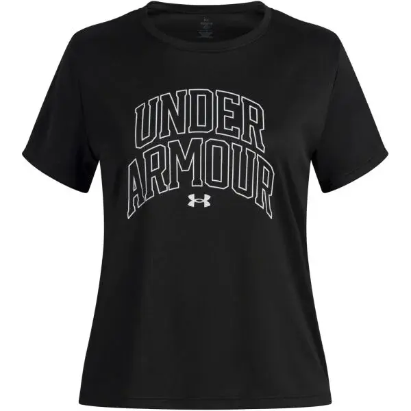 Under Armour TECH VARSITY GRAPHIC Dívčí sportovní tričko, černá, velikost L