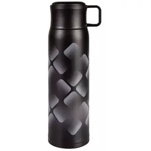 ALBI THERMO BOTTLE 500 ML Termoláhev s hrnkem, černá, velikost