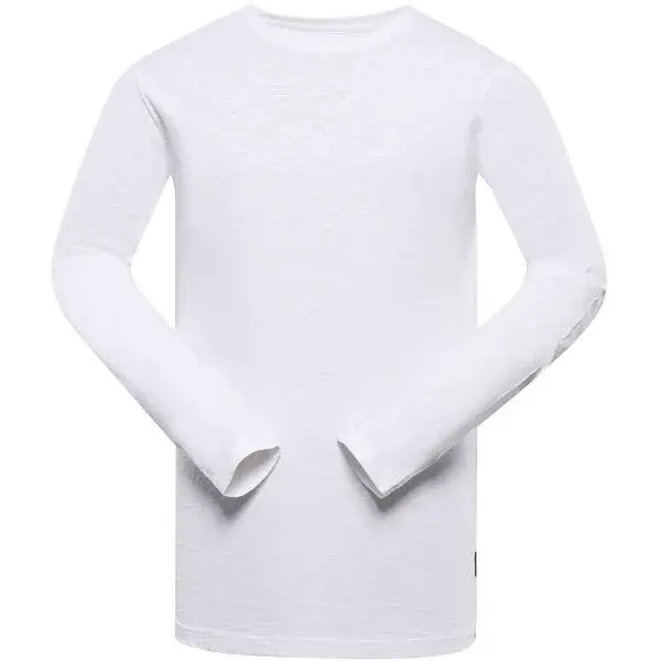 NAX IHES Pánské bavlněné triko s dlouhým rukávem, bílá, velikost
