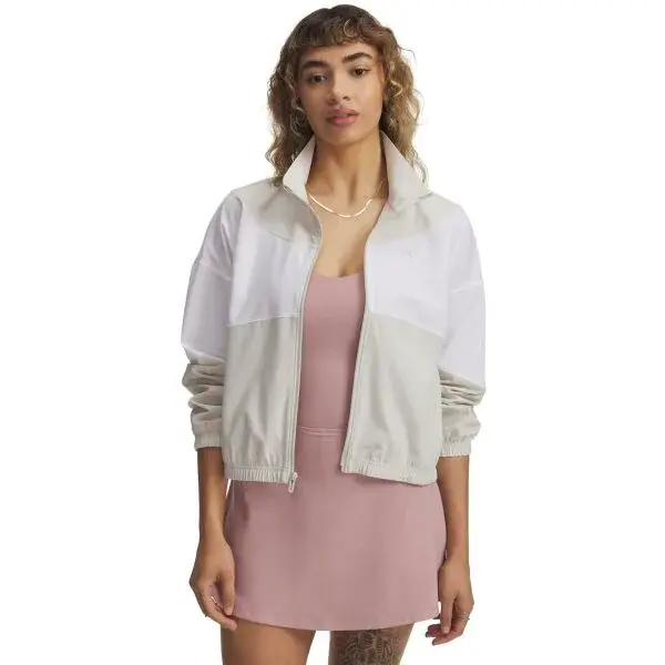 Under Armour RIVAL WOVEN JACKET Dámská bunda, bílá, velikost S