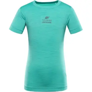 ALPINE PRO BASIKO Detské tričko, zelená, veľkosť 104-110