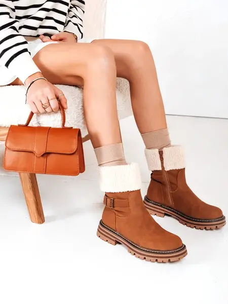 Dámské hnědé zimní sněhule