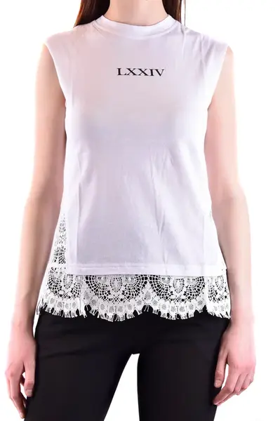 Bílá dámská top s krajkou
