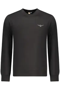 Černá pánská mikina bez kapuce