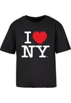 Merchcode Tričko 'I Love NY'  krvavo červená / čierna / biela