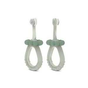 Suavinex Baby Dětský kartáček na zoubky 1 ks zelený