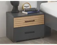 Nočný stolík Laurie, grafit/dub%