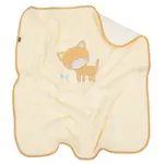 Mamo Tato Oboustranná chlupáčková dečka s vyšívkou 75 x 90 cm, Kočička, ecru