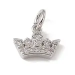 Brass Micro Pave Cubic Zirconia Charms
