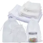 100Pcs 3 Styles Large Organza Pouches Portable Shoes Bag Travel Storage Drawstring Bags