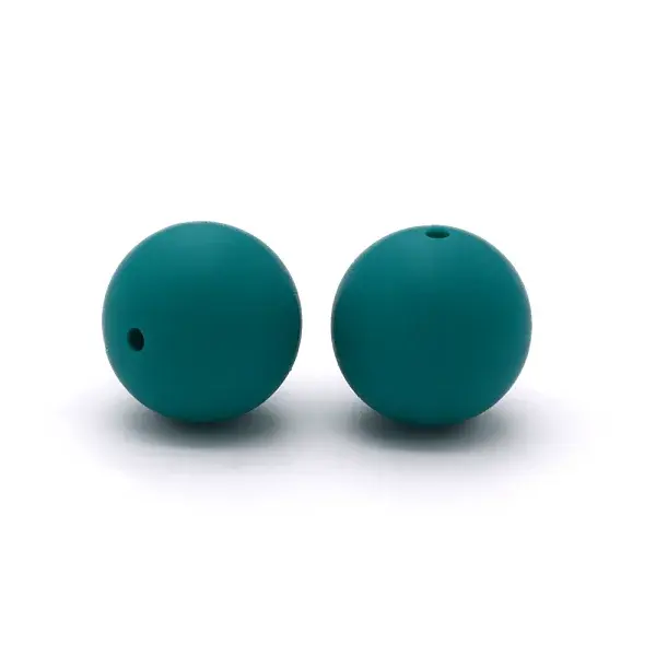 Silicone Beads Round Rubber Bead 15MM Loose Spacer Beads for DIY Supplies Jewelry Keychain Making