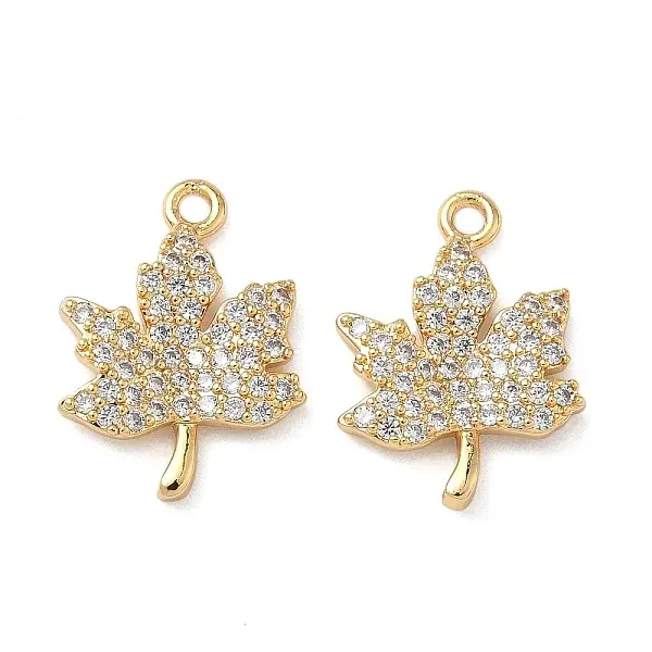 Brass Micro Pave Cubic Zirconia Pendants