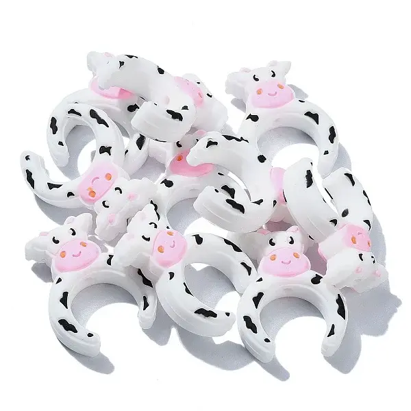 Cow Silicone Focal Beads
