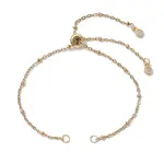 2Pcs 2 Colors 304 Stainless Steel Satellite Chain Bracelet Slider Making