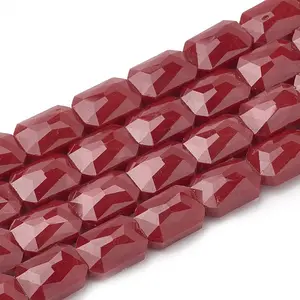 Opaque Solid Color Glass Beads Strands