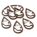Halloween Theme Single Face Printed Aspen Wood Big Pendants