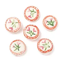 Flower Theme Handmade Porcelain Beads