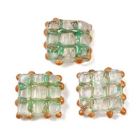 Handmade Gold Sand Lampwork Beads