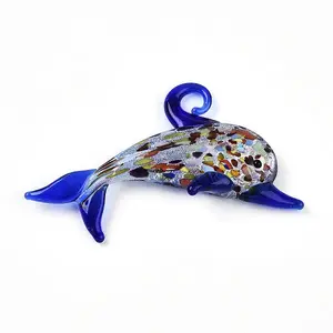 Handmade Silver Foil Lampwork Big Pendants