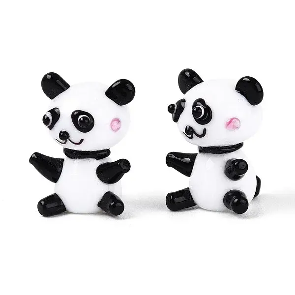 Handmade Lampwork Panda Display Decorations