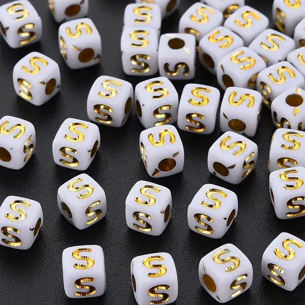Opaque White Acrylic Beads