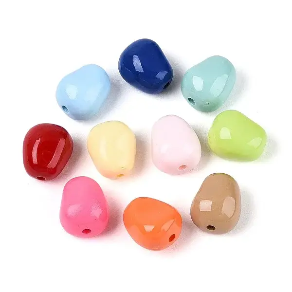 Spray Printed Opaque Acrylic Beads