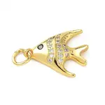 Brass Micro Pave Cubic Zirconia Pendants