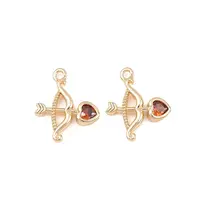 Brass Pave Cubic Zirconia Pendants