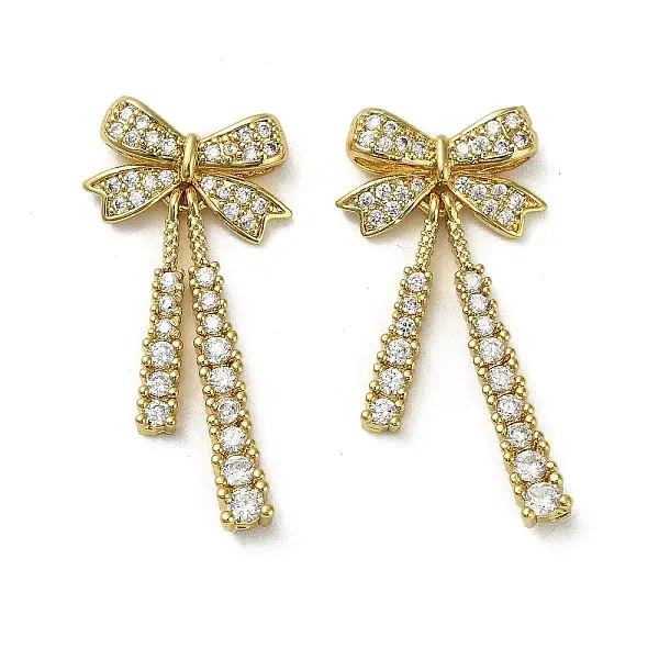 Brass Micro Pave Cubic Zirconia Beads