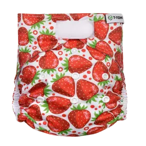 T-TOMI Plena kapsová, typ AIO - suchý zip, 3-15kg, Strawberries