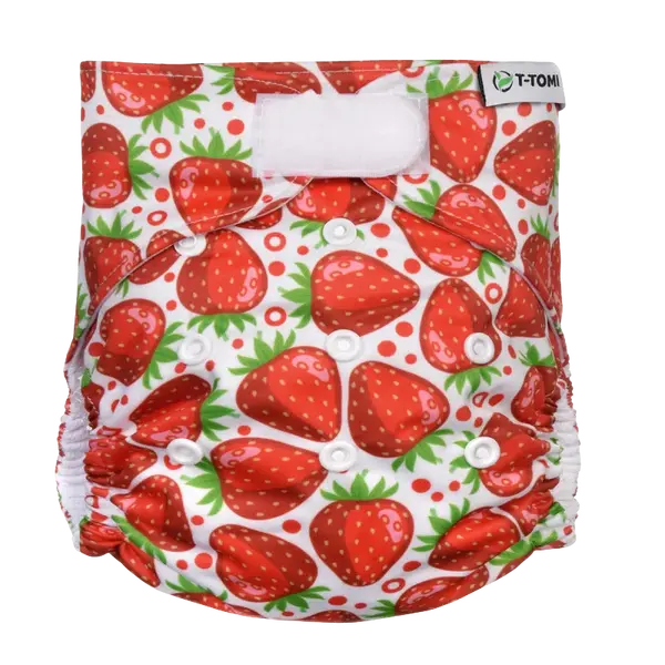 T-TOMI Plena kapsová, typ AIO - suchý zip, 3-15kg, Strawberries