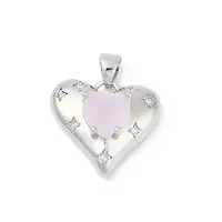 Brass Micro Pave Clear Cubic Zirconia Pendants